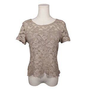 Kay Celine Taupe Lace Top